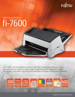Ricoh fi 7600 - Scanner de documents - CCD Double - Recto-verso - 304.8 x  431.8 mm - 600 dpi