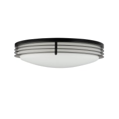 Good Earth Lighting Majestic 14 In Matte Black Led Flush Mount Light Energy Star In The Flush Mount Lighting Department At Lowes Com