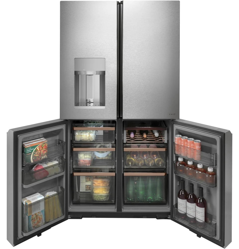 Café™ 27.4 Cu. Ft. Platinum Glass Smart French Door Refrigerator