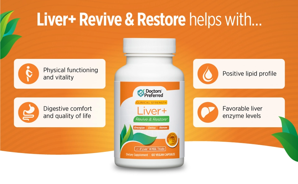 Doctors' Preferred® Liver Plus Revive and Restore - 60 Vegan