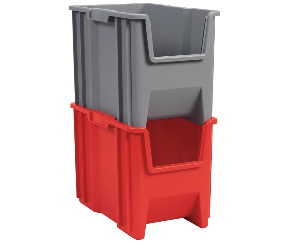 Akro-Mils Stak-N-Store Bins, Plastic Storage Bins, Plastic Hopper Bins