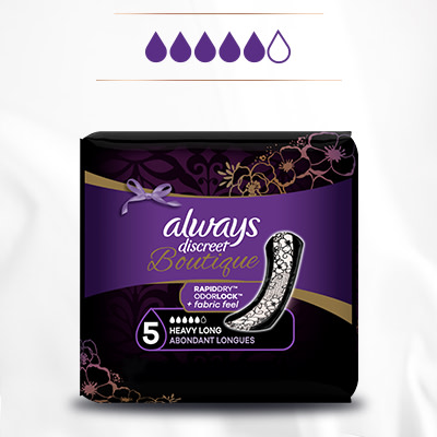Always Discreet Boutique Incontinence Liners for Women Very Light  Absorbency Long Length, 32 count - Mariano's
