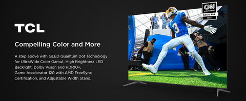 TCL 55” Class Q Class 4K QLED HDR Smart TV with Google TV, 55Q650G 