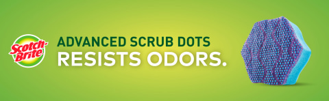 Scotch-Brite Scrub Dots Advanced Heavy Duty Scrub Sponges, 2 Scrubbing  Sponges