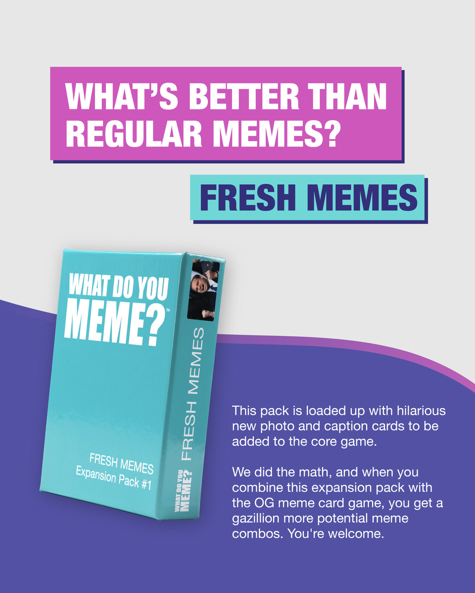  WHAT DO YOU MEME? Family Edition Expansion Pack #1 – Designed  to be Added to The Core Family Party Game : Toys & Games