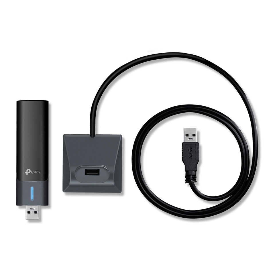 TP Link AXE5400 Wi Fi 6E High Gain Wireless USB Adapter Black