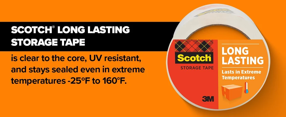 Scotch® Tough Grip Moving Packaging Tape With Dispenser 3 Core 188 X 222 Yds Clear 6 Pack