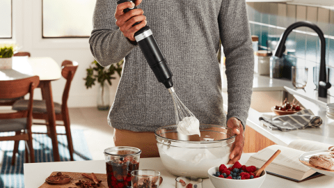 KHBBV83DG by KitchenAid - Cordless Variable Speed Hand Blender with Chopper  and Whisk Attachment