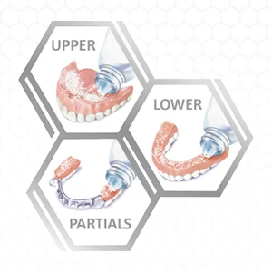 Step 1: Apply Poligrip on the denture