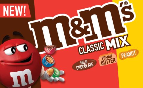 m&m's エムアンドエムズ　カンカン M&M Classic Mix Share Size 2.5 oz Bag | Nassau Candy