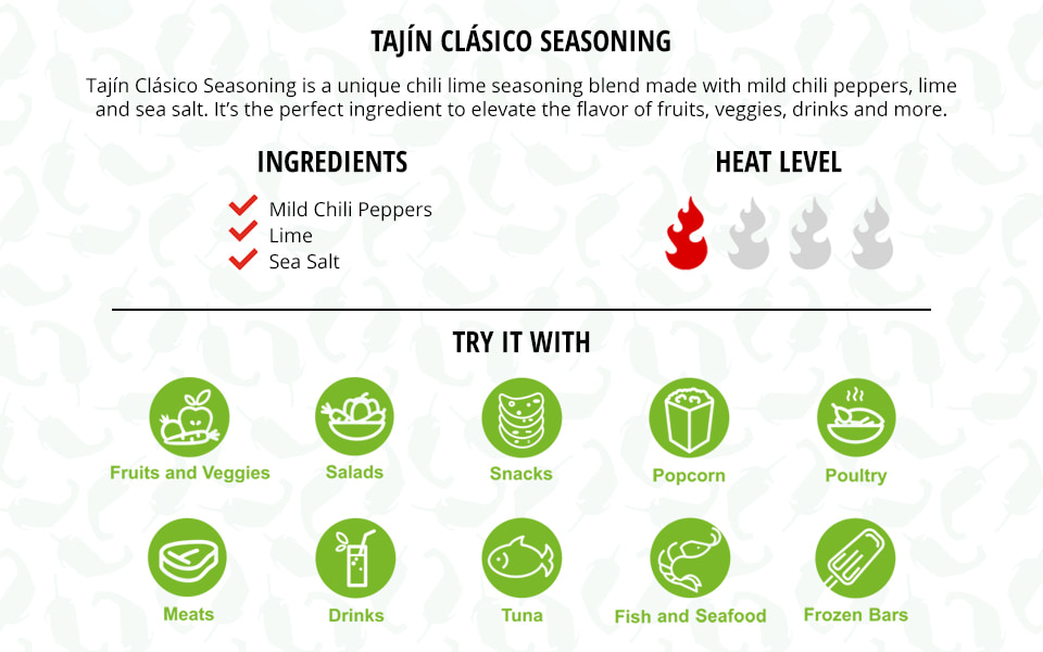 Tajín Clásico Chile Low Sodium Lime Seasoning 5 oz