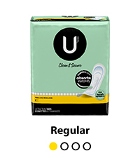 U by Kotex Clean & Secure Ultra Thin Pads Regular Absorbency 22 Count -  Voilà Online Groceries & Offers