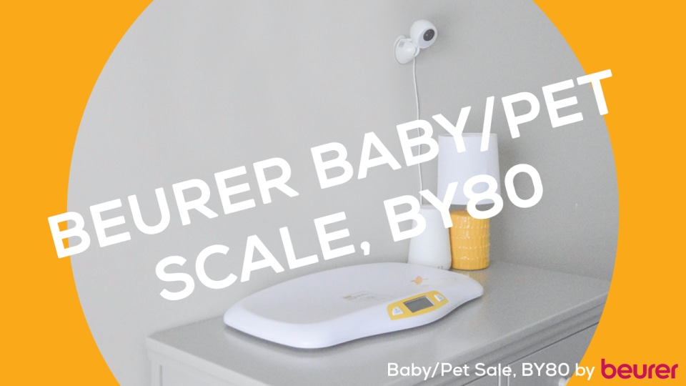 Beurer Digital Scale, Baby and Pet, Curved Weighing Platform, Weighs Up To  44 Lbs, BY80