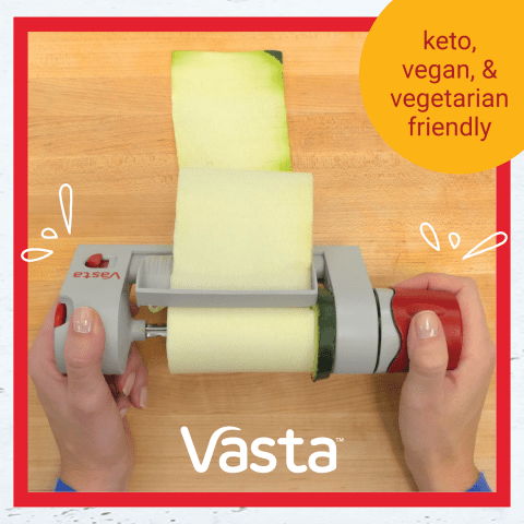Vasta Veggie & Fruit Sheet Slicer, Stainless Steel Blade, 2 Attachements