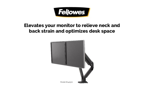 Fellowes Platinum Series Dual Monitor Arm, Up to 32
