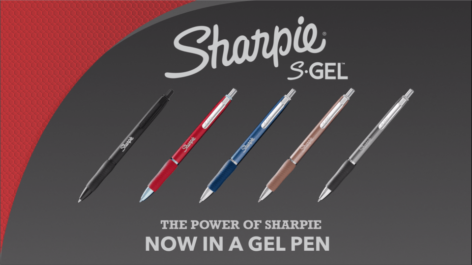 Sharpie S-Gel Pens, Sleek Metal Barrel, Medium Point, 0.7mm Tip, Blue Ink,  Pack of 2