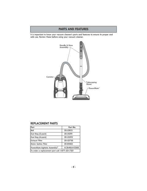 OEM Vacuum Hose Part UltraPlush Canister Vacuum Hose 591016113