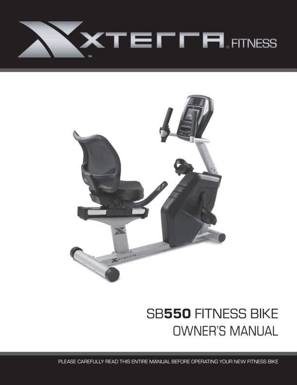 xterra recumbent bike sb550