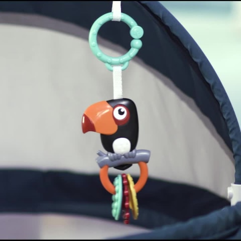 thumbnail video image 2 of Fisher-Price On-the-Go Infant Dome Portable Bassinet & Play Space with 2 Toys, Multicolor, Unisex, 2 of 7