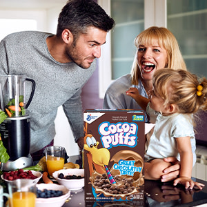  Cocoa Puffs, Chocolate Breakfast Cereal with Whole Grains,  Family Size, 25.8 oz : Everything Else