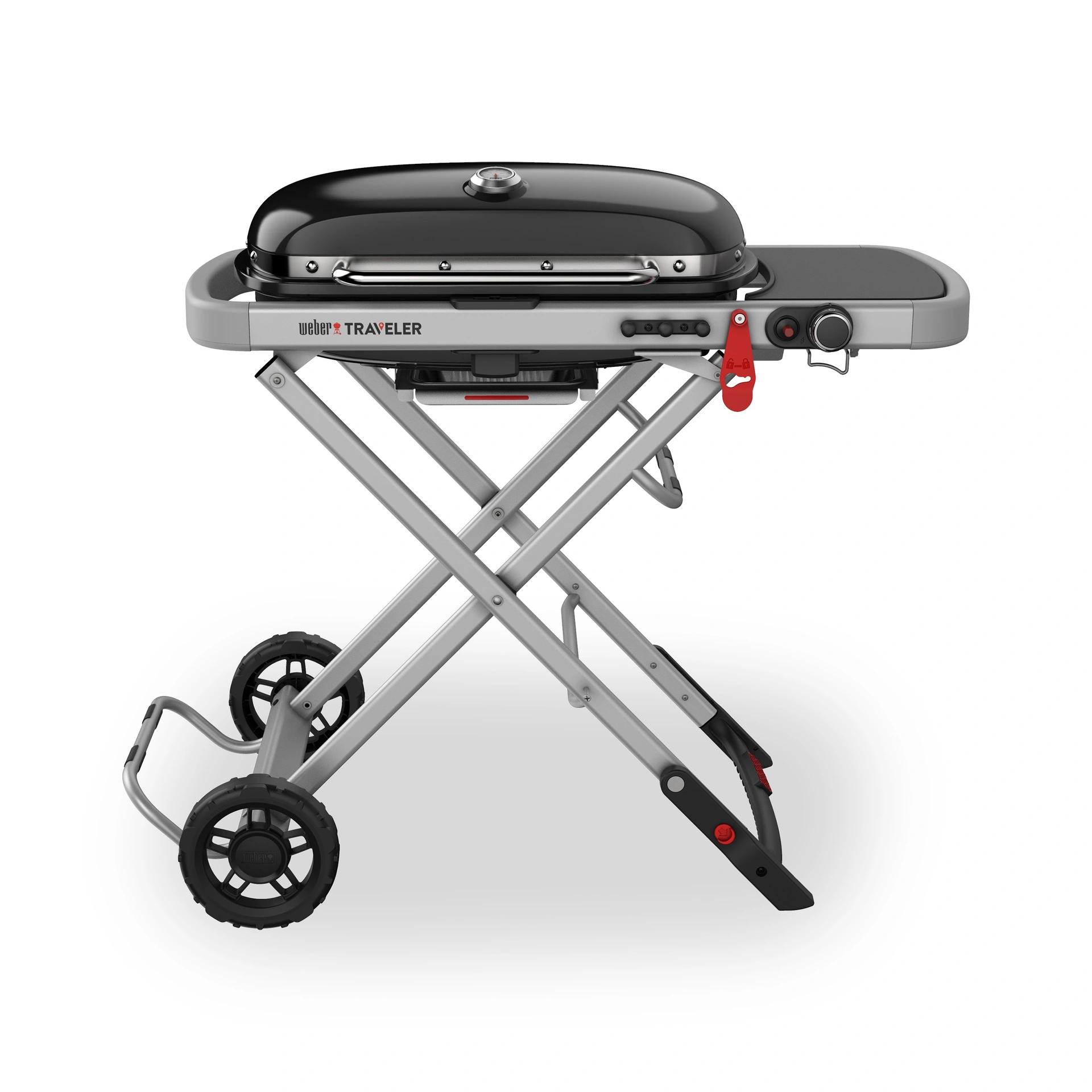 Weber Traveler Stealth 9013001 1 Burner Liquid Propane Portable