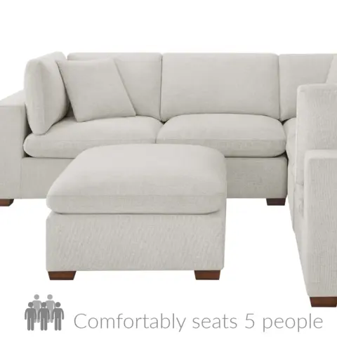 Comfortably seats 5 people