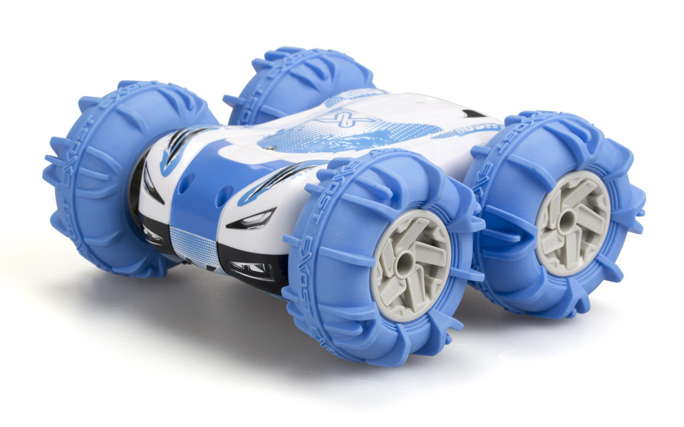 thumbnail video image 2 of Silverlit Exost 360 Aquacross RC Car- Blue, 2 of 9