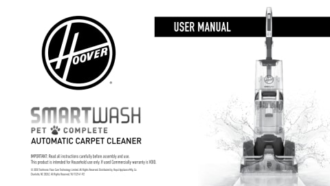 Hoover Pet Complete Smartwash Manual