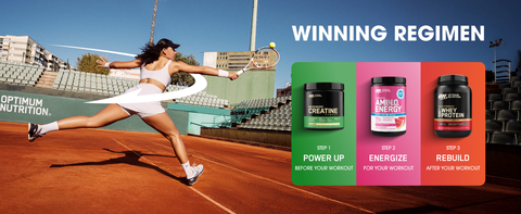 WINNING REGIMEN STEP 1 POWER UP BEFORE YOUR WORKOUT STEP 2 ENERGIZE FOR YOUR WORKOUT STEP 3 REBUILD AFTER YOUR WORKOUT