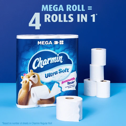 Charmin Ultra Soft Family Regular TP, 12 Mega Rolls, 224