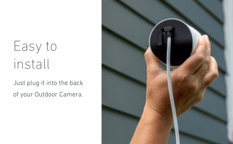 simplisafe outdoor camera power cable