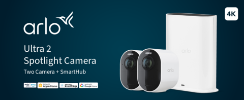 Arlo Ultra 2 Spotlight Camera Wire Free Security System 4 pack