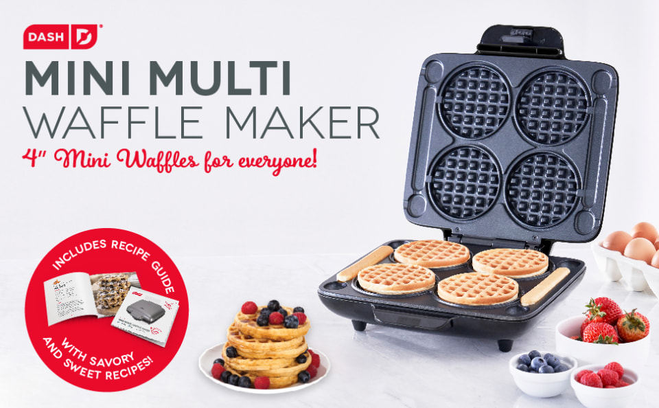 Dash Multi Mini Waffle Maker: Four Mini Waffles, Perfect for