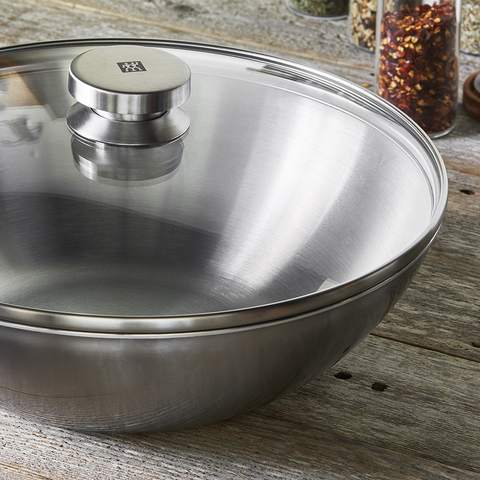 ZWILLING Plus 12-inch Stainless Steel Wok with Lid - Bed Bath