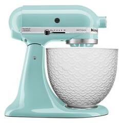 VALUE BUNDLE Artisan® Series Tilt-Head Stand Mixer with White Mermaid Lace  Bowl and Pastry Beater