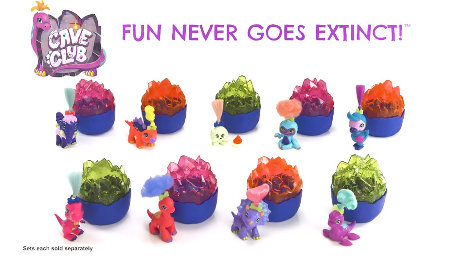thumbnail video image 2 of Cave Club Dino Baby Crystals Glow Series, Surprise Pet with Slime or Sand, 4 to 7 Years, 2 of 7