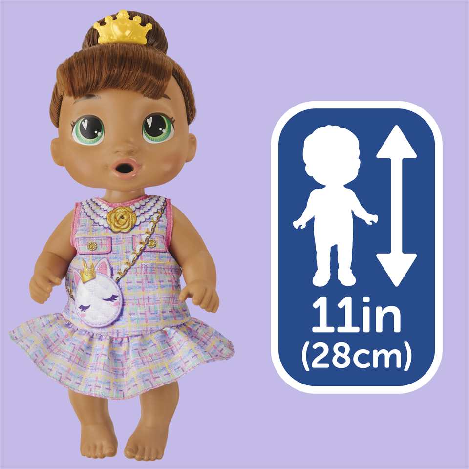 thumbnail video image 2 of Baby Alive Bubbly Tea Party Sophia Sparkle, Brown Hair Baby Doll for Girls & Boys Ages 3 and up, 2 of 9