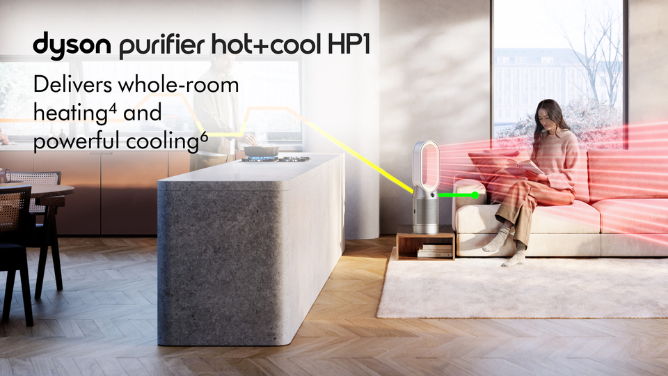 thumbnail video image 2 of Dyson Purifier Hot+Cool HP1 | White/Silver | New, 2 of 8