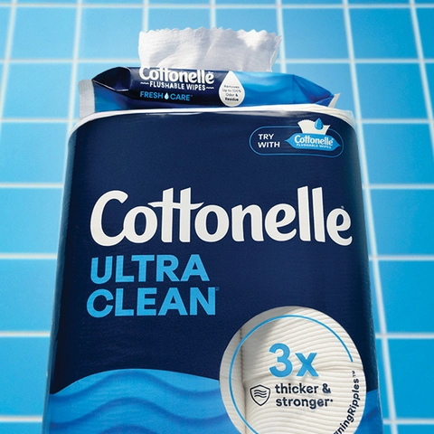 Try Cottonelle toilet paper with Cottonelle flushable wipes