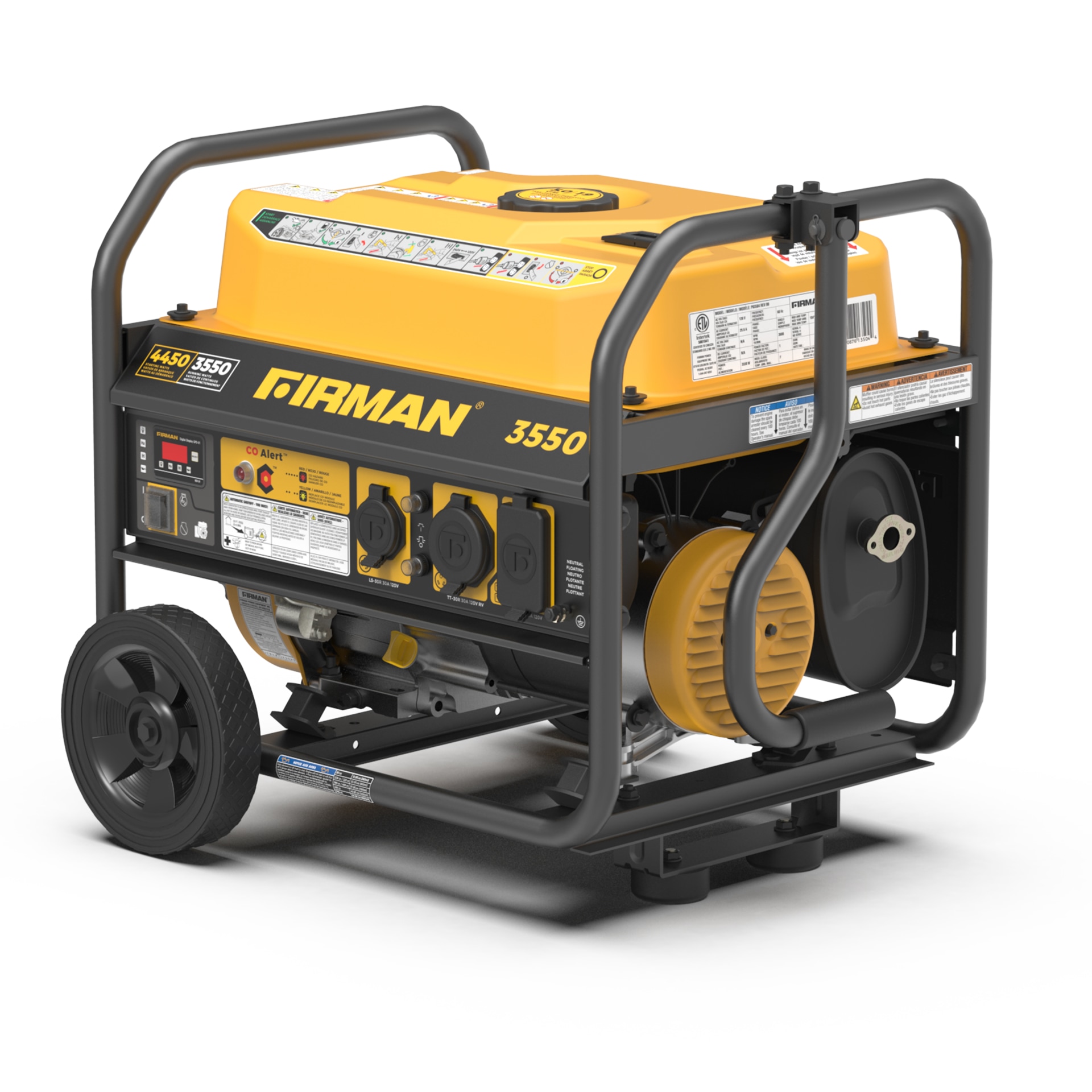 Firman 3550W Running / 4450W Peak Gasoline Powered Generator, Portable