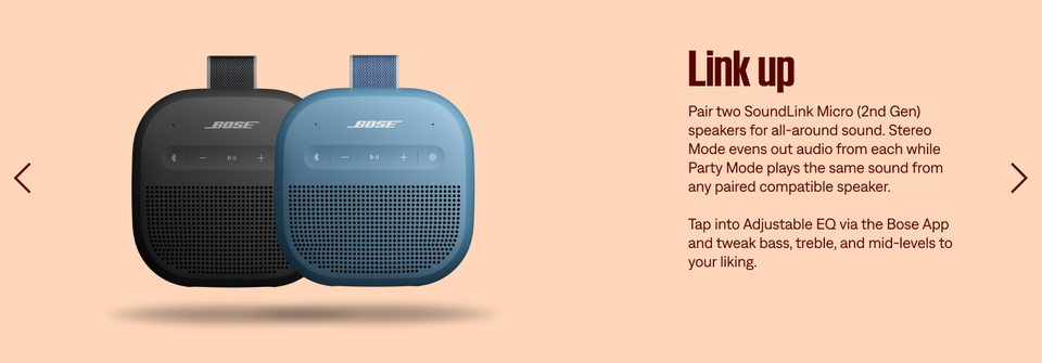 Bose SoundLink Micro II Bluetooth Speaker, Wireless Waterproof