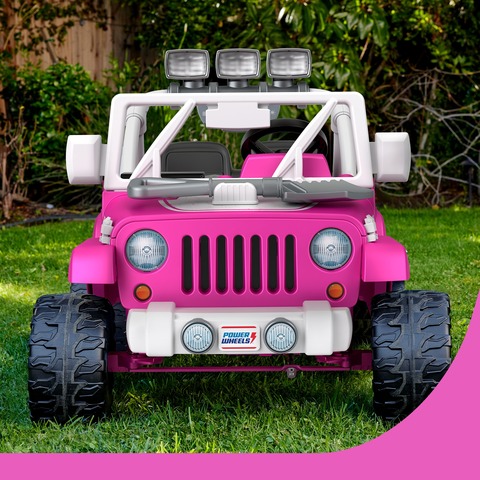 Pink battery hot sale powered jeep