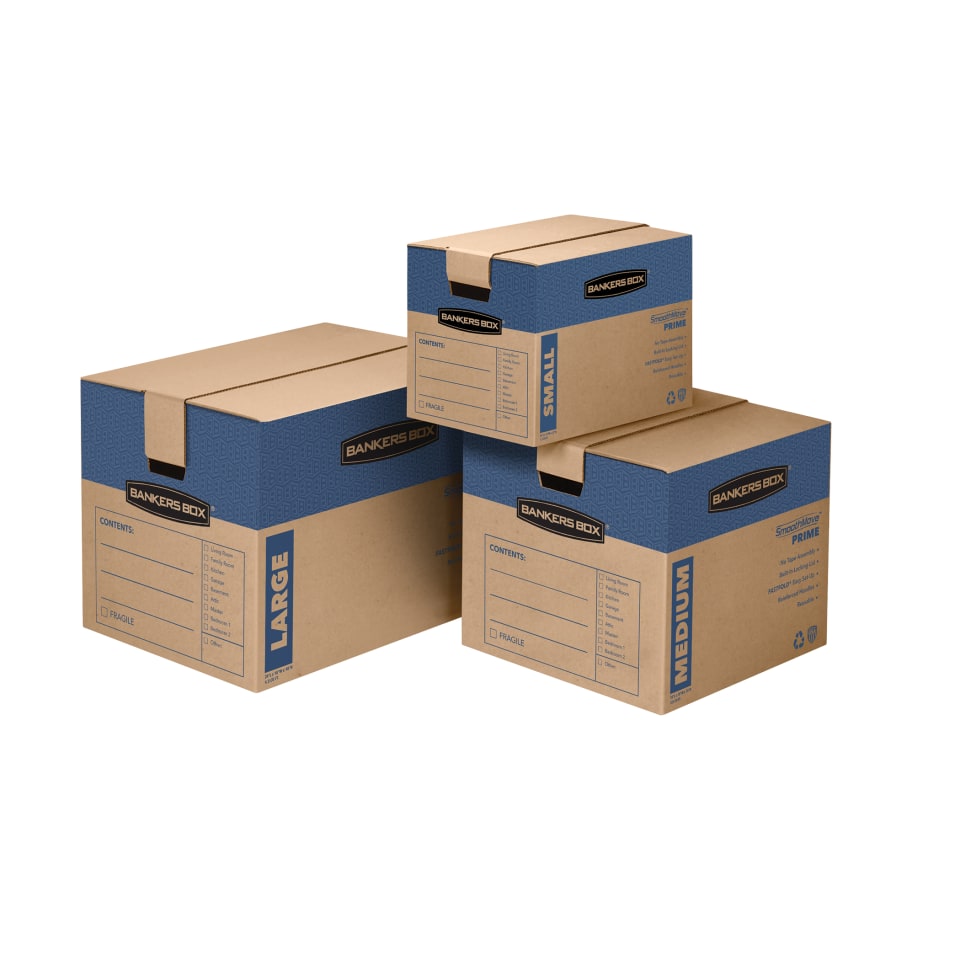 Bankers Box Smooth Move Prime Moving Box, Small, 10pk 