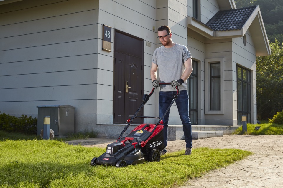 Hyper Tough 40V Cordless 16in. Walk Behind Lawn Mower, 2*4.0Ah Battery