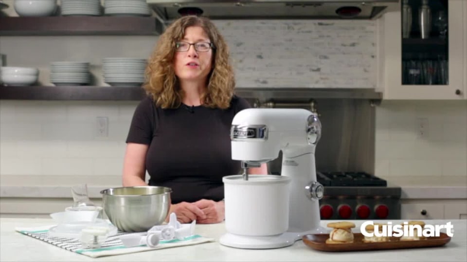 thumbnail video image 4 of Cuisinart SM50BC 5.5 Quart Stand Mixer Brushed Chrome Silver Lining, 4 of 5