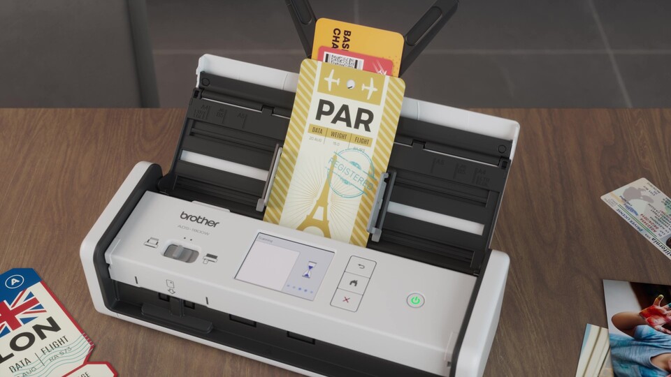 Brother ADS-1800W Wireless Compact Desktop Scanner, Scan