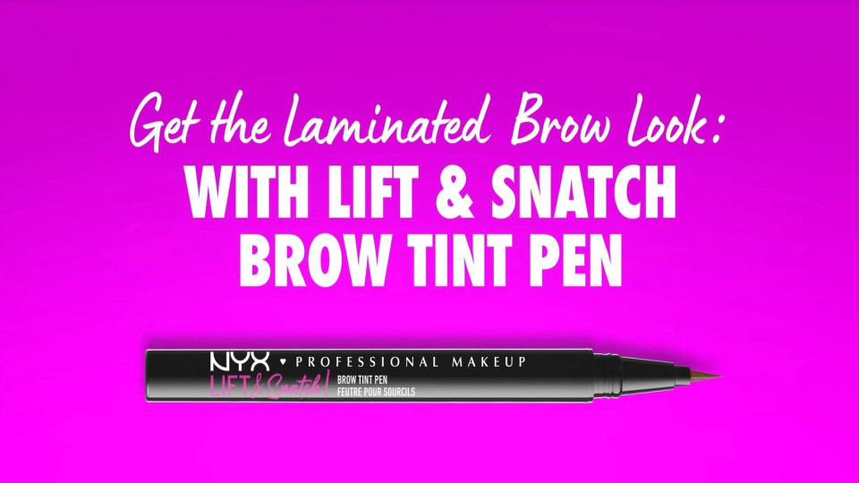 thumbnail video image 2 of NYX Professional Makeup Lift and Snatch Eyebrow Tint Pen, Taupe, 0.03 fl oz, 2 of 13