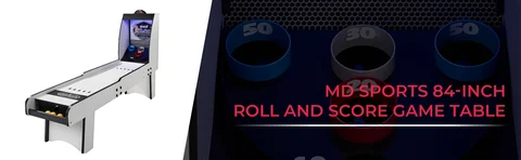 7 ft Roll and Score Game with 3 Balls, Arcade Sound Effects