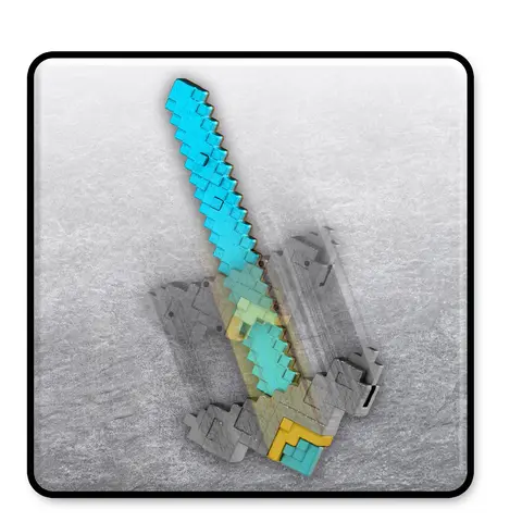 Minecraft Movie Click and Switch Sword Pickaxe Roleplay Toy The