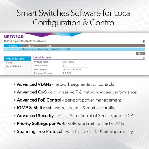 Netgear ProSafe GS724T-400EUS, Managed, Smart 26 Port Ethernet Switch Type  C - European Plug